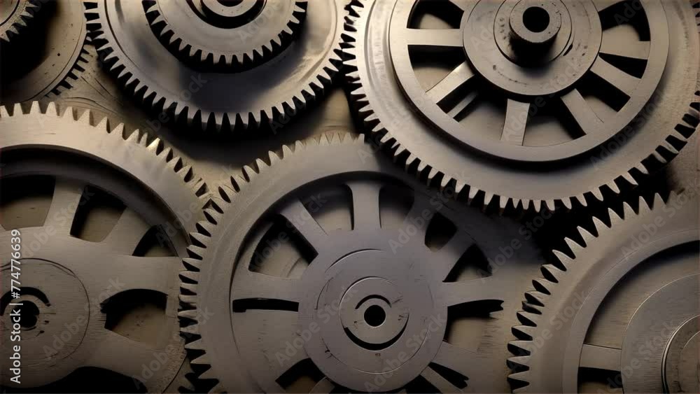 A highly detailed close-up of interlocking gears, showcasing the beauty and precision of mechanical engineering.. AI Generation A highly detailed close-up of interlocking gears, showcasing the beauty and precision of mechanical engineering.. AI Generation
