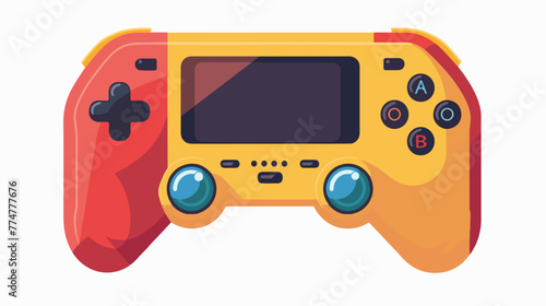 Videogame console portable isolated icon Flat vector