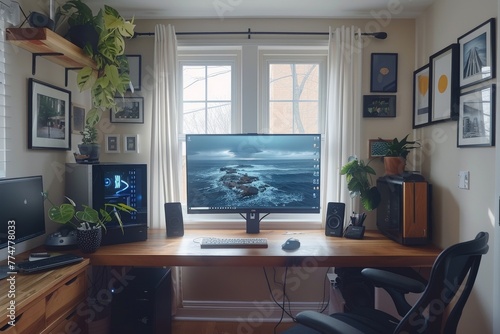 Autumn Vibes in a Home Office with a View