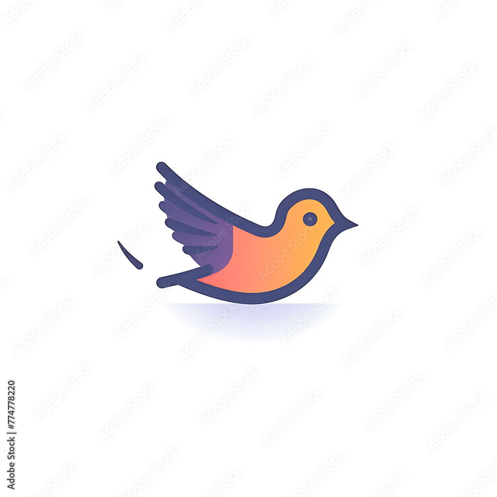 Fototapeta premium Dove icon on white background d lineal vector icon