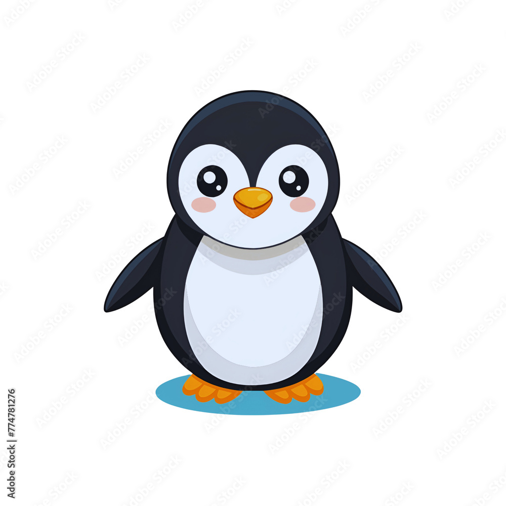 Obraz premium Cute penguin happy 3D render illustration