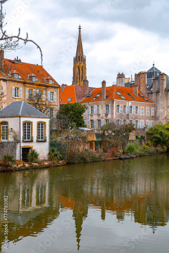 Cityscape view from the beautiful city of Metz in France