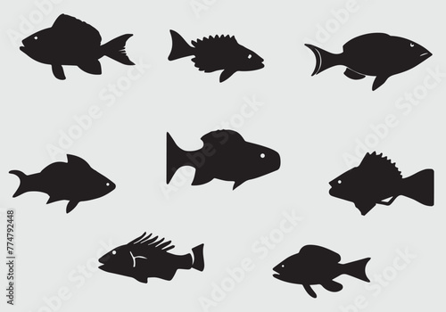 Cubera Snapper minimal icon illustration design