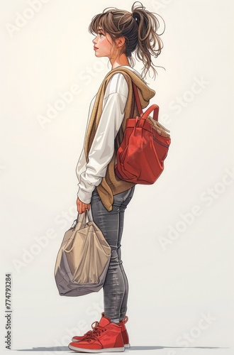 woman on a shopping spree
