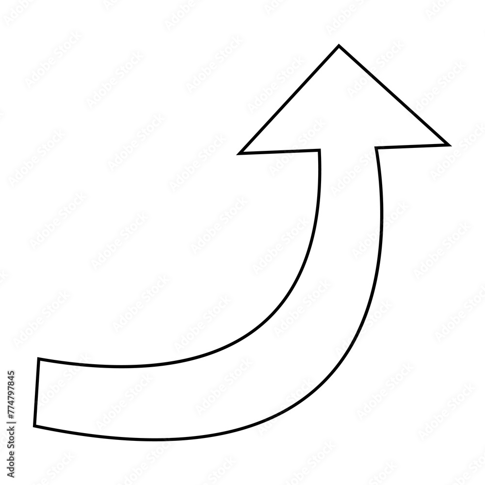 Simple black line arrow