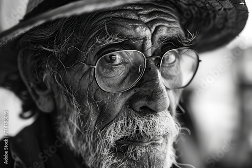 Man in Glasses and Hat
