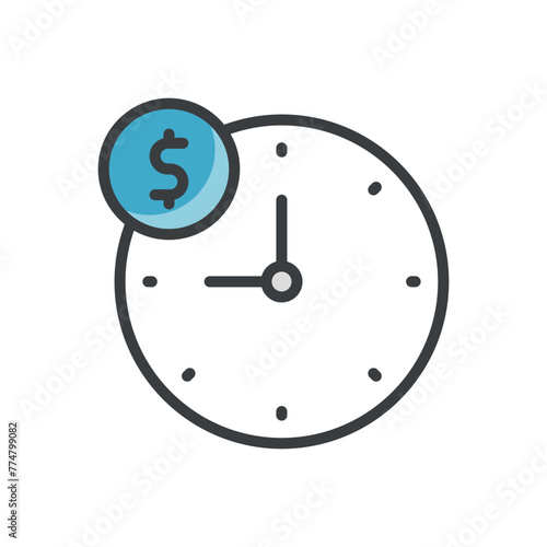 Overtime vector icon