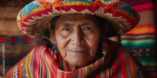 Peruvian woman in national clothes