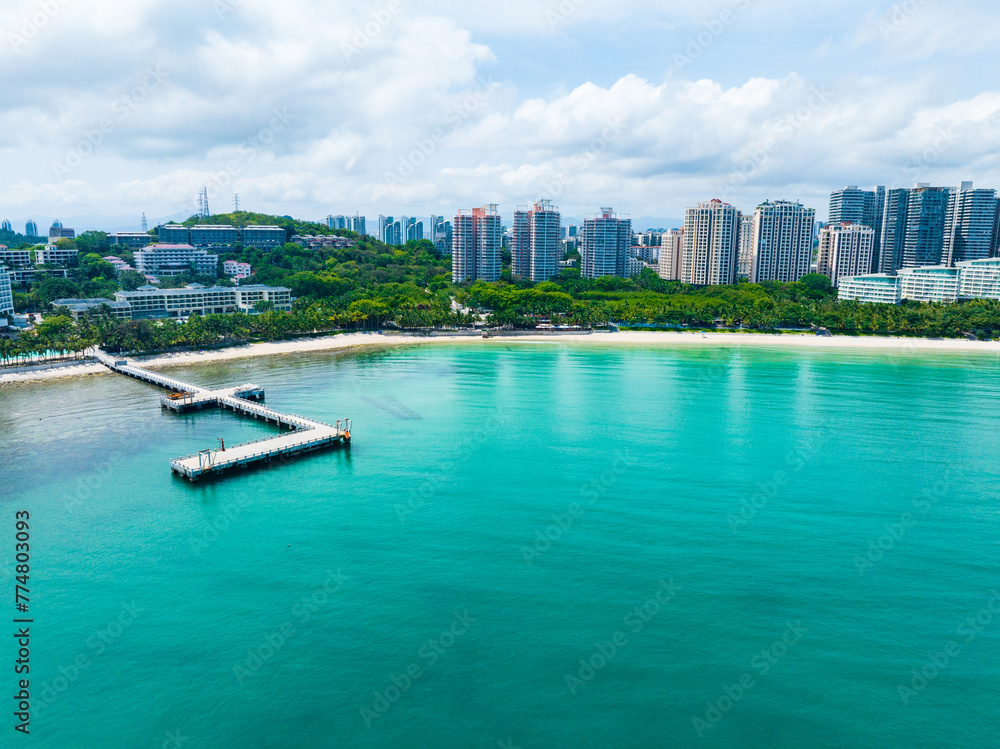 Summer seaside scenery of Dadonghai, Sanya, Hainan, China Summer seaside scenery of Dadonghai, Sanya, Hainan, China