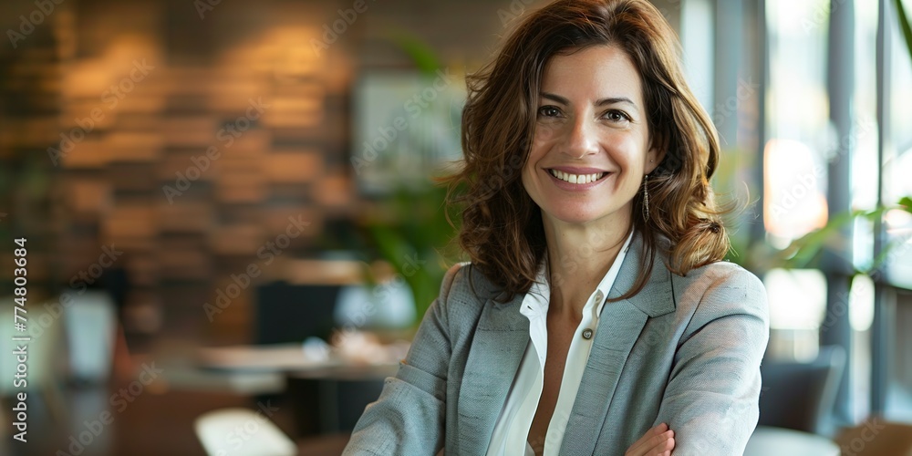Confident Businesswoman Smiling Confident Businesswoman Smiling