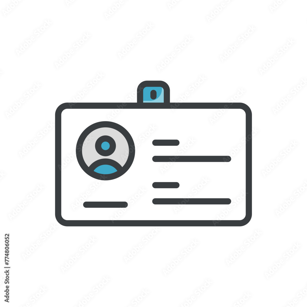 Identity Card vector icon Identity Card vector icon