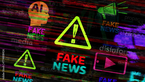 Canvas Print Fake news symbol illustration