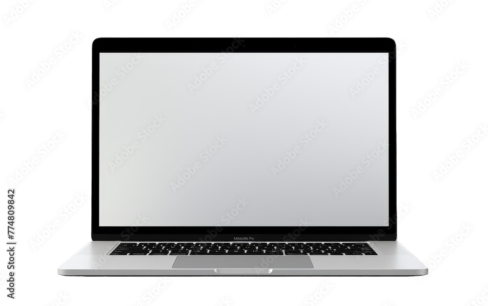 An open laptop with a screen ready for creativity and inspiration An open laptop with a screen ready for creativity and inspiration