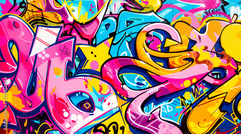Obraz premium colorful graffiti on wall