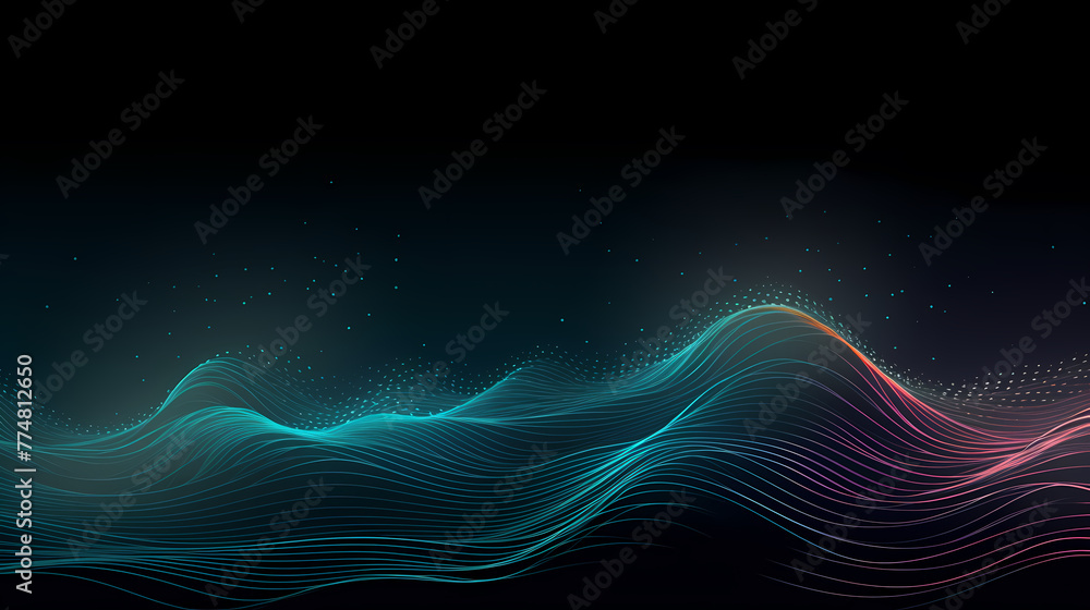 Technology-sense abstract particle lines Technology-sense abstract particle lines