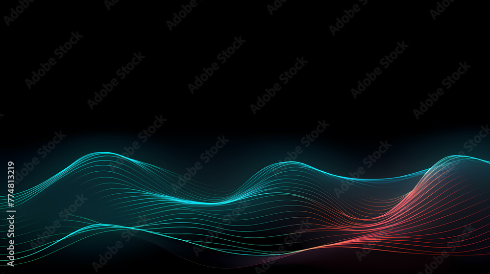 Technology-sense abstract particle lines Technology-sense abstract particle lines