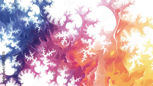 Fantasy chaotic colorful fractal pattern. Abstract fra photo