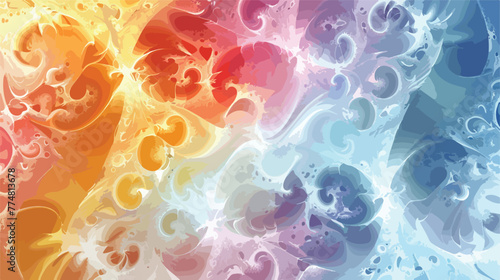 Fantasy chaotic colorful fractal pattern. Abstract fra