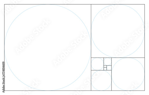 Ratio used in design, golden ratio 1:1.618 photo