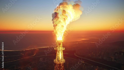 concept of political crisis in natural gas industry, embargo of russian gas photo