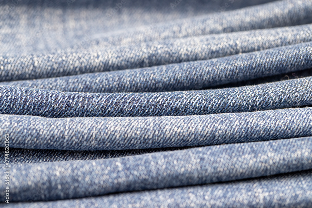 details of clothes made of blue denim soft fabric details of clothes made of blue denim soft fabric