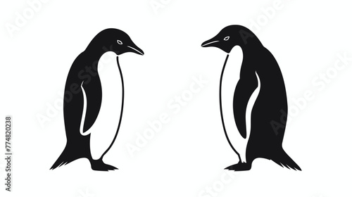 Penguin icon. Penguin logo. Penguin silhouette