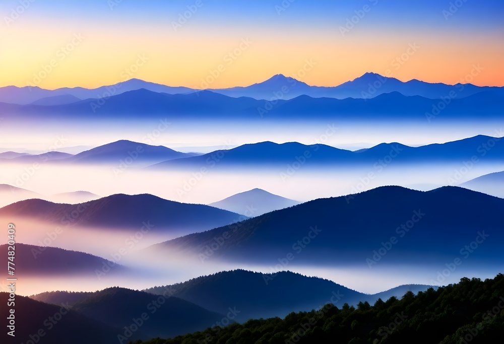 Invigorating-Morning-Sunrise-Over-A-Misty-Mountain (7) 1