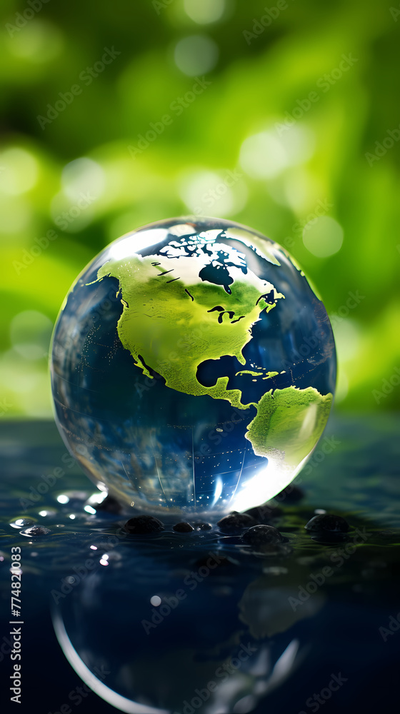 Earth water droplets, environment globe water leaves nature world Earth water droplets, environment globe water leaves nature world