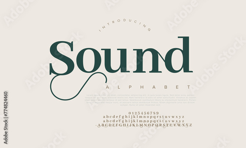 Sound Abstract digital modern alphabet fonts. Typography technology electronic dance music future creative font. vector illustration