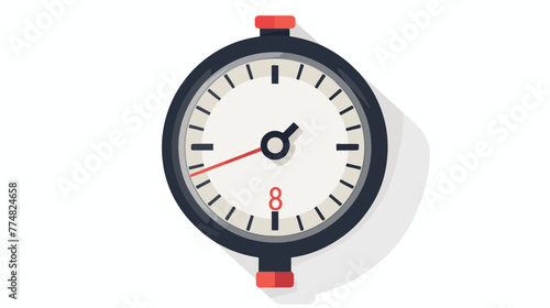 Pressure gauge flat vector isolated on white background