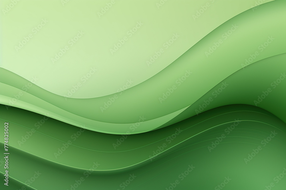 © AlfredoGiordano - horizontal abstract image of green waves illustration background