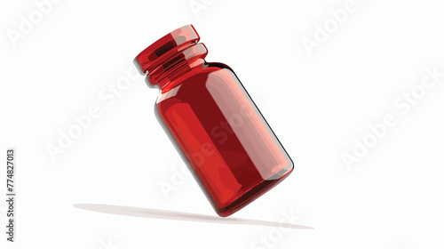 Render The medicine bottle floats on the air flat vector