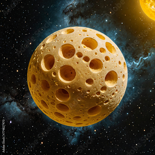 Cheese Moon in Space