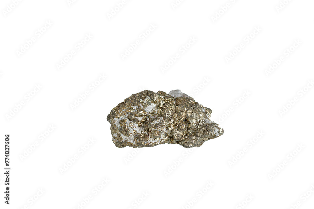 pyrite mineral stone macro on white background pyrite mineral stone macro on white background