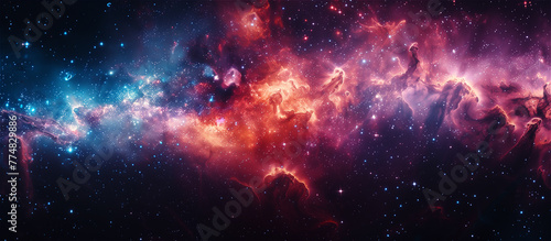 Interstellar Beauty  Distant Nebula and Galaxy Panorama