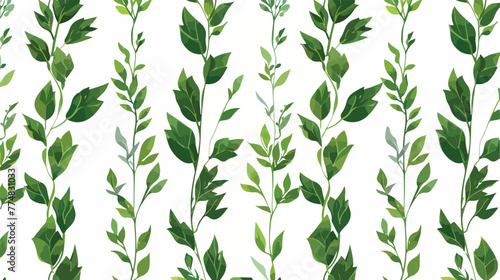 Seamless vertical pattern of leaves. flat vector isolated