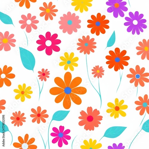 Wallpaper Mural Blooming bliss Floral fantasies Textile pattern Torontodigital.ca