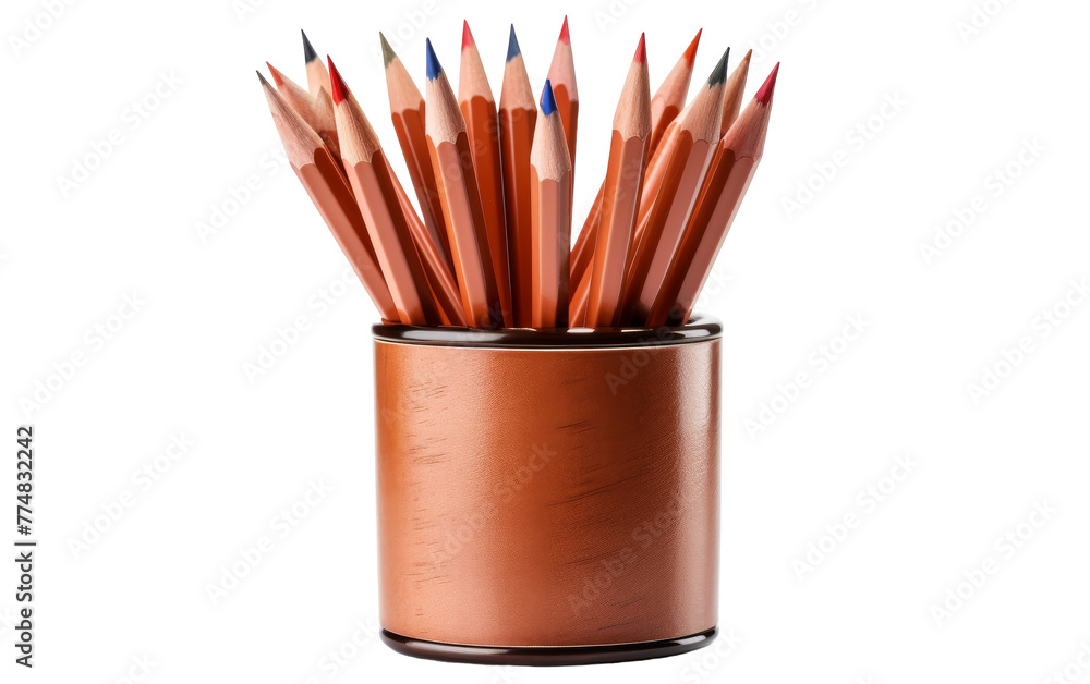 A vibrant cup overflowing with an orchestra of colorful pencils, creating a dynamic and artistic display A vibrant cup overflowing with an orchestra of colorful pencils, creating a dynamic and artistic display