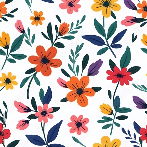 Blooming bliss Floral fantasies Textile pattern