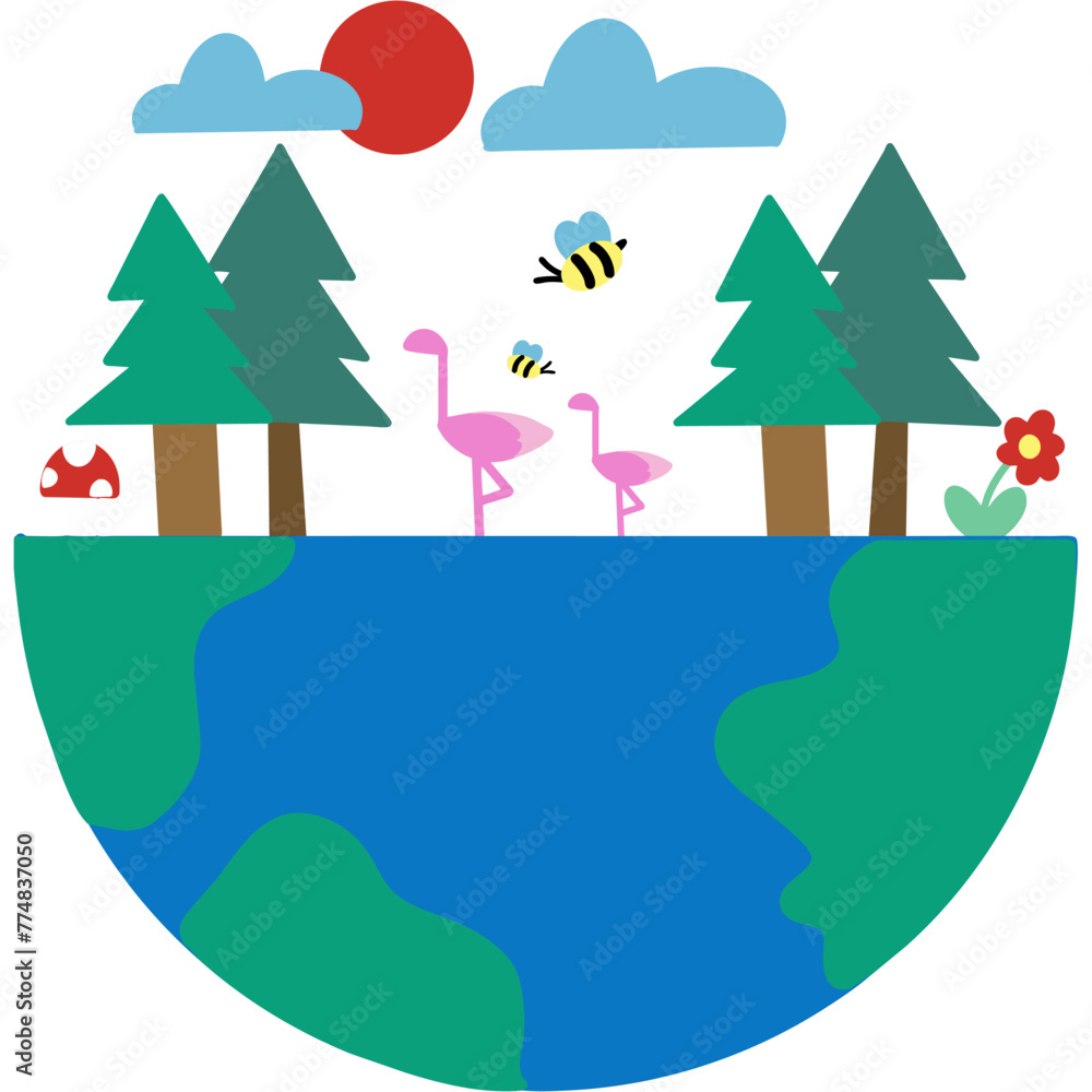 EPS file 3000*3000 300 dpi. A paper cutout showcasing half of the Earth's globe to depict either the eastern or western hemisphere, divided along the prime meridian or the International Date Line. EPS file 3000*3000 300 dpi. A paper cutout showcasing half of the Earth's globe to depict either the eastern or western hemisphere, divided along the prime meridian or the International Date Line.