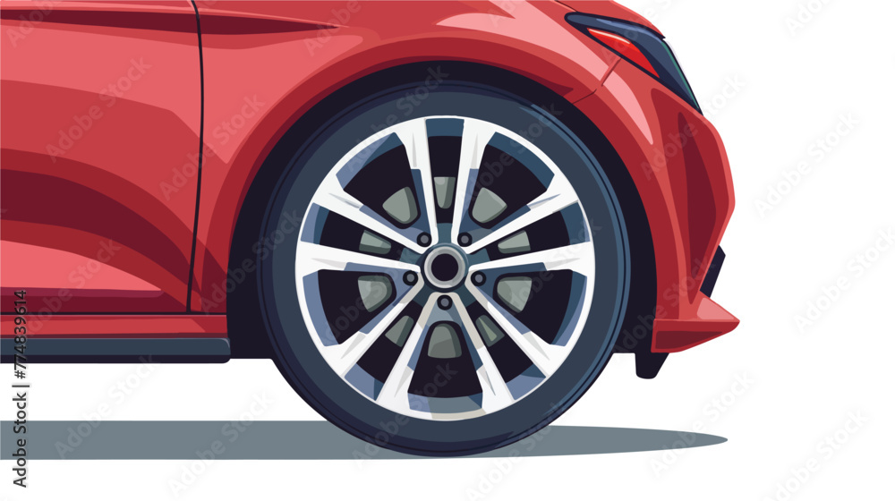 Fototapeta premium Car Wheel. Vector illustration. flat vector isolated o