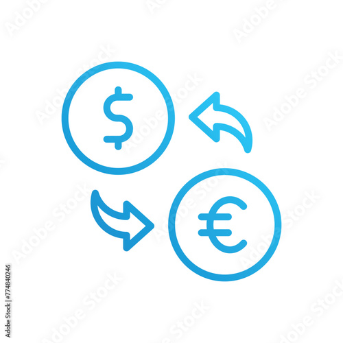 Currency Exchange vector icon