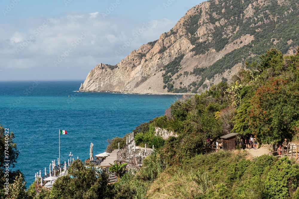 Entrance point to Cinque Terre Sentiero Azzurro hike at Monterosso al Mare