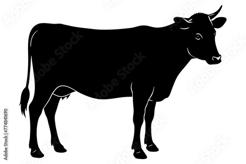 Cow Silhouette Vector logo Art  Icons  and Graphics vector illustration
