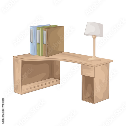 Illustration of office desk 