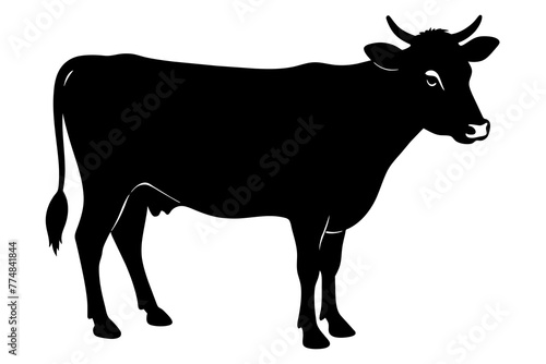 Cow Silhouette Vector logo Art, Icons, and Graphics vector illustration