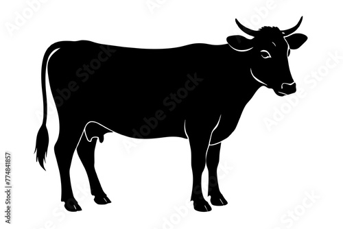 Cow Silhouette Vector logo Art, Icons, and Graphics vector illustration