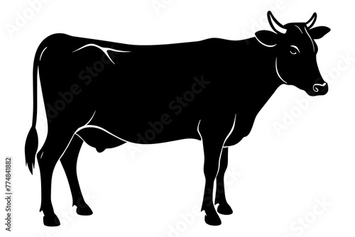 Cow Silhouette Vector logo Art  Icons  and Graphics vector illustration