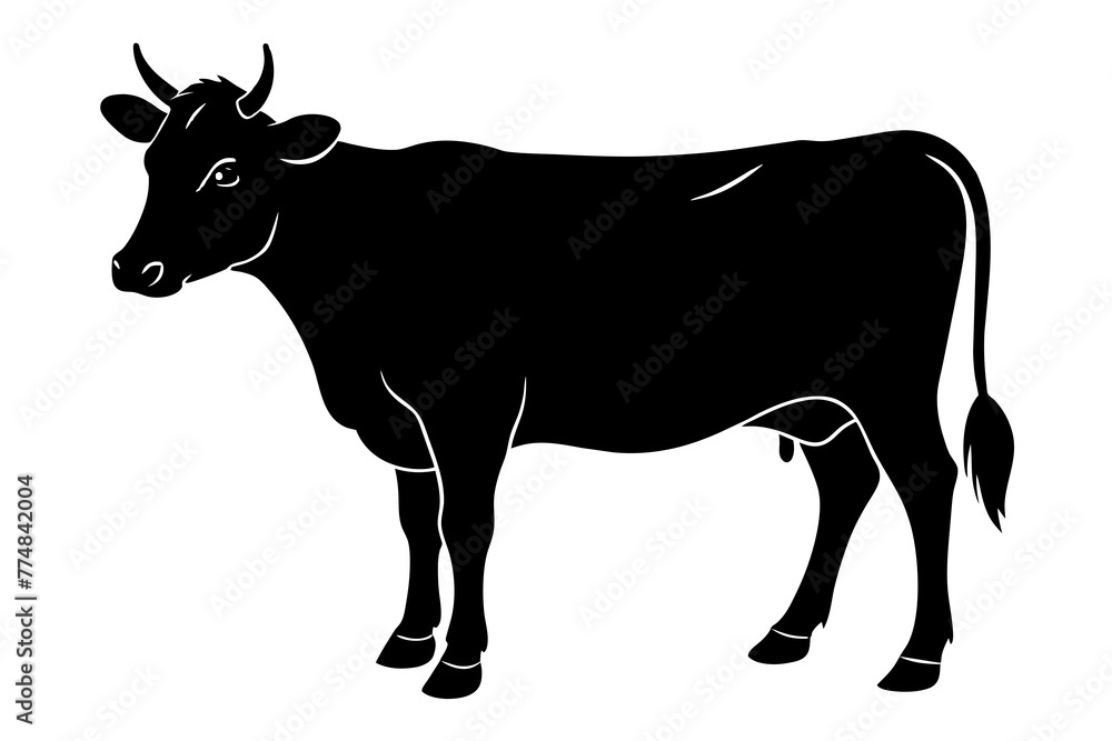 Cow Silhouette Vector logo Art, Icons, and Graphics vector illustration Cow Silhouette Vector logo Art, Icons, and Graphics vector illustration