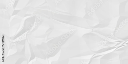 	
White wrinkly backdrop paper background. panorama grunge wrinkly paper texture background, crumpled pattern texture. paper crumpled texture. white fabric crushed textured crumpled.